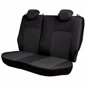 7 299 р. Комплект чехлов для сидений (РЗС 40/60, 3Г жаккард), Дублин Lord Autofashion  Chevrolet Aveo  T300 (2011-2015) хэтчбек (черный, вставка Ёж Белая, строчка черная)  с доставкой в г. Воронеж. Увеличить фотографию 3