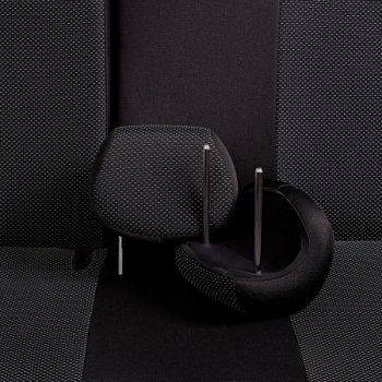 7 299 р. Комплект чехлов для сидений (РЗС 40/60, 3Г жаккард), Дублин Lord Autofashion  Chevrolet Aveo  T300 (2011-2015) хэтчбек (черный, вставка Ёж Белая, строчка черная)  с доставкой в г. Воронеж. Увеличить фотографию 5