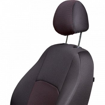 7 299 р. Комплект чехлов для сидений, (РЗС 40/60, 3Г жаккард) Дублин Lord Autofashion  Chevrolet Aveo  T300 (2011-2015) хэтчбек (черный, вставка Ёж Красная, строчка черная)  с доставкой в г. Воронеж. Увеличить фотографию 4