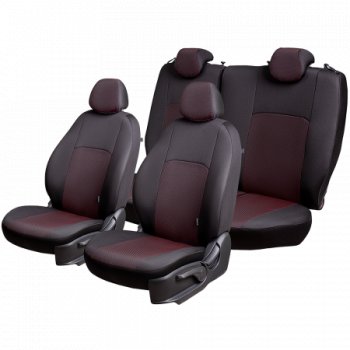 7 299 р. Комплект чехлов для сидений, (РЗС 40/60, 3Г жаккард) Дублин Lord Autofashion  Chevrolet Aveo  T300 (2011-2015) хэтчбек (черный, вставка Ёж Красная, строчка черная)  с доставкой в г. Воронеж. Увеличить фотографию 6
