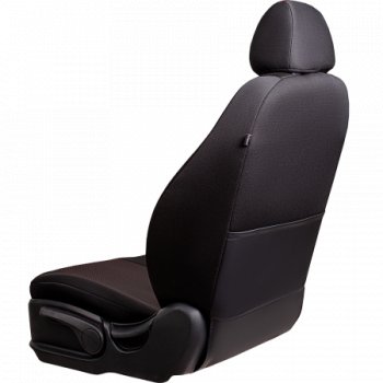 7 299 р. Комплект чехлов для сидений, (РЗС 40/60, 3Г жаккард) Дублин Lord Autofashion  Chevrolet Aveo  T300 (2011-2015) хэтчбек (черный, вставка Ёж Красная, строчка черная)  с доставкой в г. Воронеж. Увеличить фотографию 7