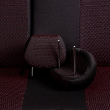 7 299 р. Комплект чехлов для сидений, (РЗС 40/60, 3Г жаккард) Дублин Lord Autofashion  Chevrolet Aveo  T300 (2011-2015) хэтчбек (черный, вставка Ёж Красная, строчка черная)  с доставкой в г. Воронеж. Увеличить фотографию 9