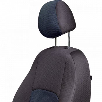 7 299 р. Комплект чехлов для сидений, (РЗС 40/60, 3Г жаккард) Дублин Lord Autofashion  Chevrolet Aveo  T300 (2011-2015) хэтчбек (черный, вставка Ёж Синяя, строчка черная)  с доставкой в г. Воронеж. Увеличить фотографию 2