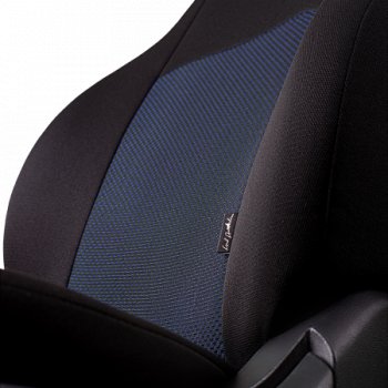 7 299 р. Комплект чехлов для сидений, (РЗС 40/60, 3Г жаккард) Дублин Lord Autofashion  Chevrolet Aveo  T300 (2011-2015) хэтчбек (черный, вставка Ёж Синяя, строчка черная)  с доставкой в г. Воронеж. Увеличить фотографию 6