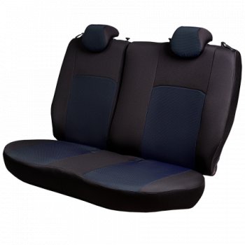 7 299 р. Комплект чехлов для сидений, (РЗС 40/60, 3Г жаккард) Дублин Lord Autofashion  Chevrolet Aveo  T300 (2011-2015) хэтчбек (черный, вставка Ёж Синяя, строчка черная)  с доставкой в г. Воронеж. Увеличить фотографию 8