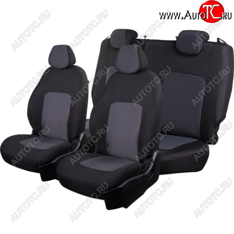 16 799 р. Комплект чехлов сидений (ЖАККАРД) Chevrolet Aveo T200 хэтчбек 5 дв (2002-2008) (Черный+белый)  с доставкой в г. Воронеж
