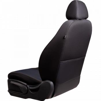 7 299 р. Комплект чехлов для сидений (ЦЗС 3Г Жаккард) Дублин Lord Autofashion  Datsun on-DO (2014-2021) седан дорестайлинг, седан рестайлинг (черный, вставка Ёж синяя)  с доставкой в г. Воронеж. Увеличить фотографию 7