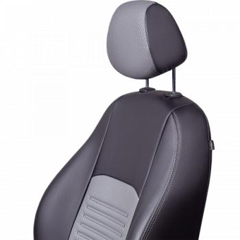 8 999 р. Комплект чехлов для сидений (РЗС 60/40 2Г Илана+Орегон ) ТУРИН СТ Lord Autofashion  Ford Fiesta  6 (2012-2019) седан рестайлинг, хэтчбэк 3 дв. рестайлинг, хэтчбэк 5 дв. рестайлинг (черный, вставка серая, строчка серая)  с доставкой в г. Воронеж. Увеличить фотографию 5
