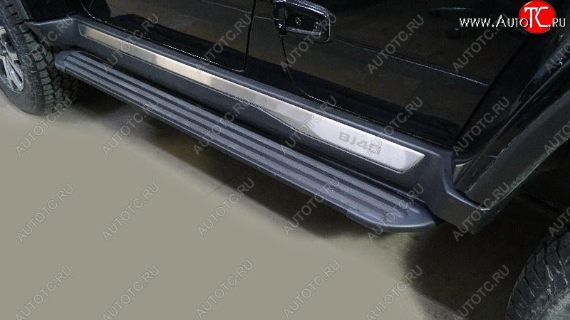 21 999 р. Пороги алюминиевые TCC Tюнинг Slim Line  BAIC BJ40 (2022-2025) (черные)  с доставкой в г. Воронеж