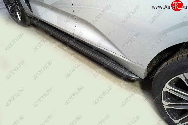 21 999 р. Пороги алюминиевые с пластиковой накладкой ТСС Тюнинг  Changan UNI-K (2020-2025) (карбон черные)  с доставкой в г. Воронеж