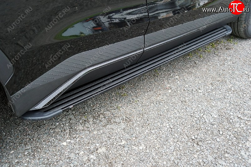 21 999 р. Пороги алюминиевые Slim Line ТСС Тюнинг  Jetour Dashing (2022-2025) (Black)  с доставкой в г. Воронеж