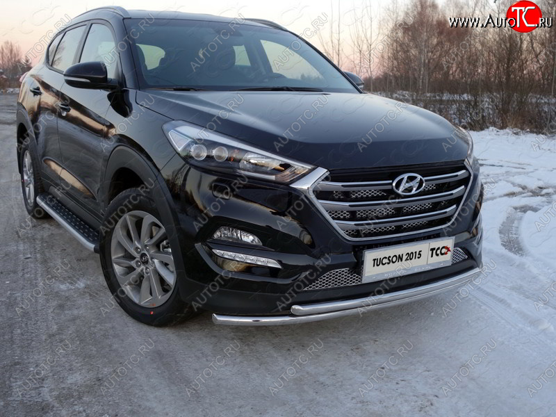 1 093 999 р. Вставка переднего бампера ТСС Тюнинг  Hyundai Tucson  TL (2015-2018) дорестайлинг (лист)  с доставкой в г. Воронеж