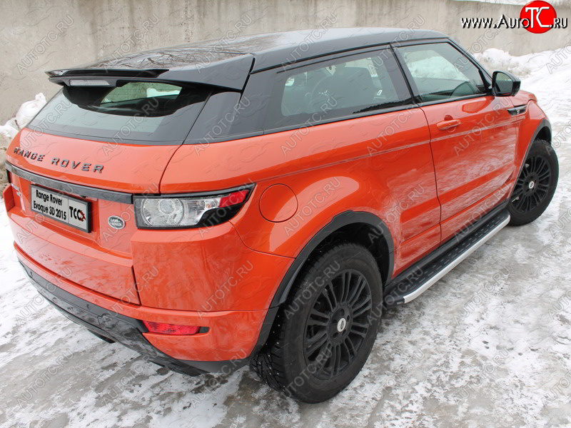 1 000 000 р. Пороги алюминиевые с пластиковой накладкой ТСС Тюнинг  Land Rover Range Rover Evoque  1 L538 (2015-2018) рестайлинг 3 дв., рестайлинг 5 дв. (серые)  с доставкой в г. Воронеж