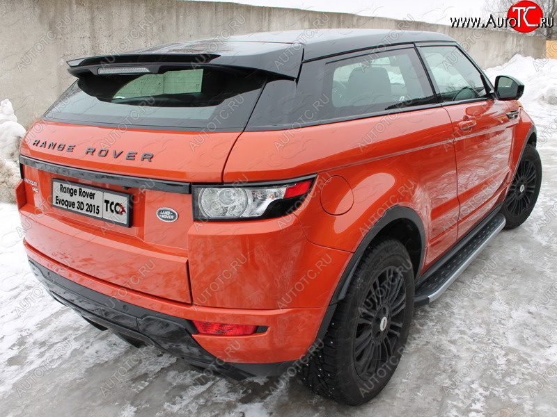 1 000 000 р. Пороги алюминиевые с пластиковой накладкой, ТСС Тюнинг  Land Rover Range Rover Evoque  1 L538 (2015-2018) рестайлинг 3 дв. (карбон серебро )  с доставкой в г. Воронеж