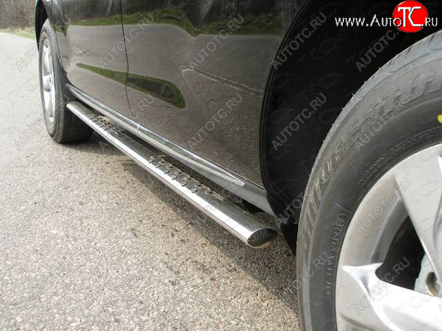 1 000 000 р. Пороги овальные с проступью 75х42 мм ТСС Тюнинг  Nissan Murano  2 Z51 (2010-2016) рестайлинг (серые)  с доставкой в г. Воронеж