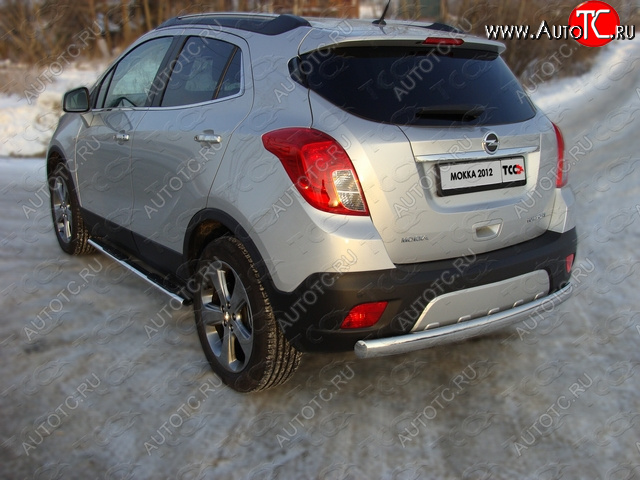 1 000 000 р. Защита задняя (центральная 75*42 мм) ТСС Тюнинг  Opel Mokka (2012-2016)  дорестайлинг (центральная)  с доставкой в г. Воронеж