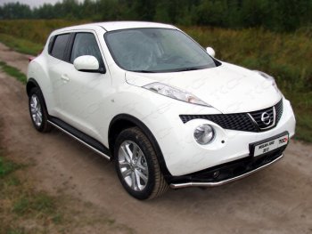 Защита переднего бампера нижняя d42,4 мм ТСС Тюнинг Nissan Juke 1 YF15 дорестайлинг (2010-2014) ()