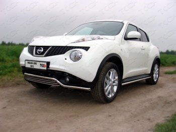 Защита переднего бампера кенгурин 42,4*16 мм ТСС Тюнинг Nissan Juke 1 YF15 дорестайлинг (2010-2014) ()