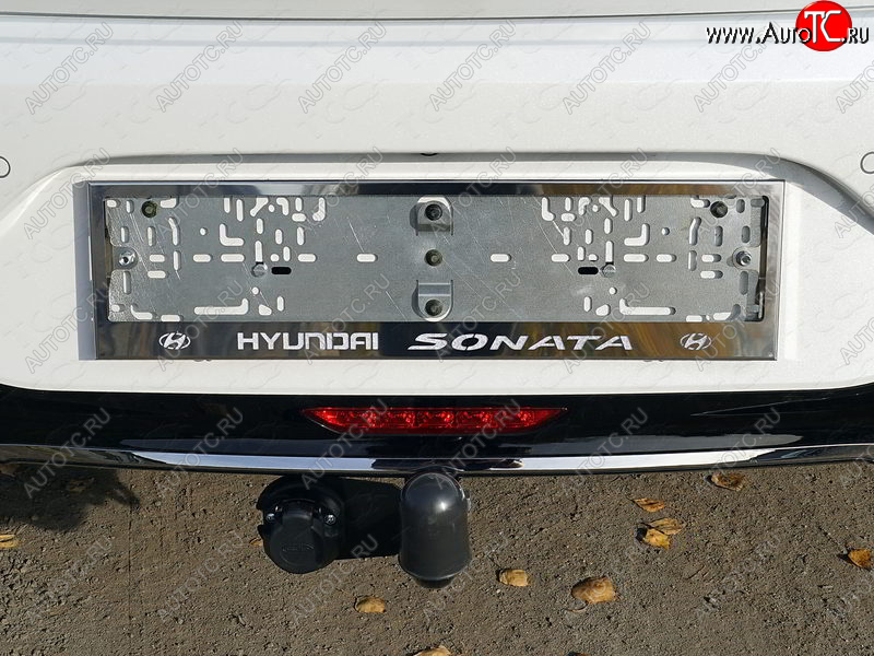5 999 р. Рамка гос. номера ТСС Тюнинг  Hyundai Sonata  DN8 (2019-2022) (нержавейка)  с доставкой в г. Воронеж
