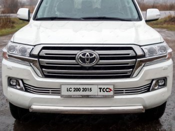 5 999 р. Рамка гос. номера ТСС Тюнинг  Toyota Land Cruiser  200 (2015-2021) 2-ой рестайлинг (нержавейка)  с доставкой в г. Воронеж. Увеличить фотографию 1