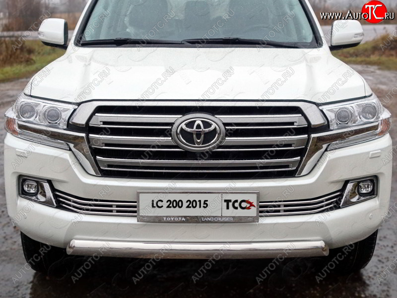 5 999 р. Рамка гос. номера ТСС Тюнинг  Toyota Land Cruiser  200 (2015-2021) 2-ой рестайлинг (нержавейка)  с доставкой в г. Воронеж