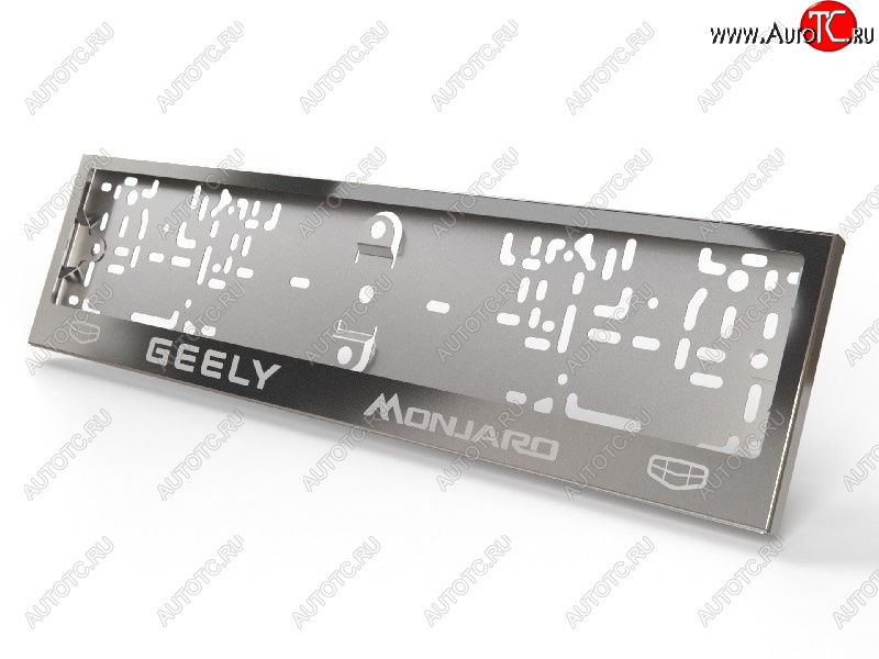 5 999 р. Рамка гос. номера ТСС Тюнинг  Geely Monjaro (2022-2025) (нержавейка)  с доставкой в г. Воронеж
