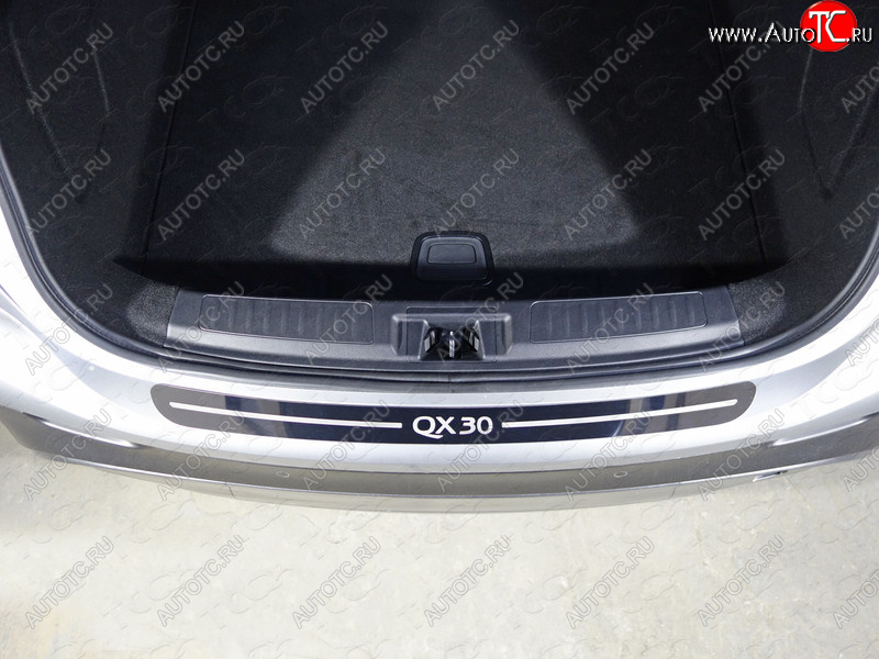 1 000 000 р. Накладка на задний бампер ТСС Тюнинг  INFINITI Q30  H15E (2015-2019) (Лист зеркальный надпись QX 30)  с доставкой в г. Воронеж