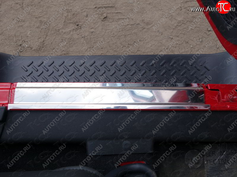 2 499 р. Накладки на пороги ТСС Тюнинг Jeep Wrangler JK 3 дв. дорестайлинг (2006-2010) (зеркальный лист)  с доставкой в г. Воронеж