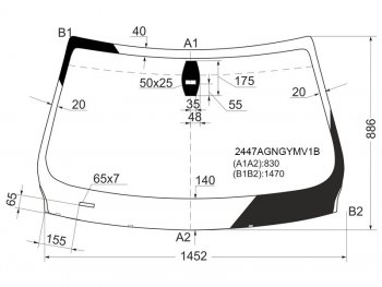 6 649 р. Стекло лобовое (Датчик дождя) BMW 3-Series 05-14  M3 06-13 FUYAO 2447AGNGYMV1B  с доставкой в г. Воронеж. Увеличить фотографию 1