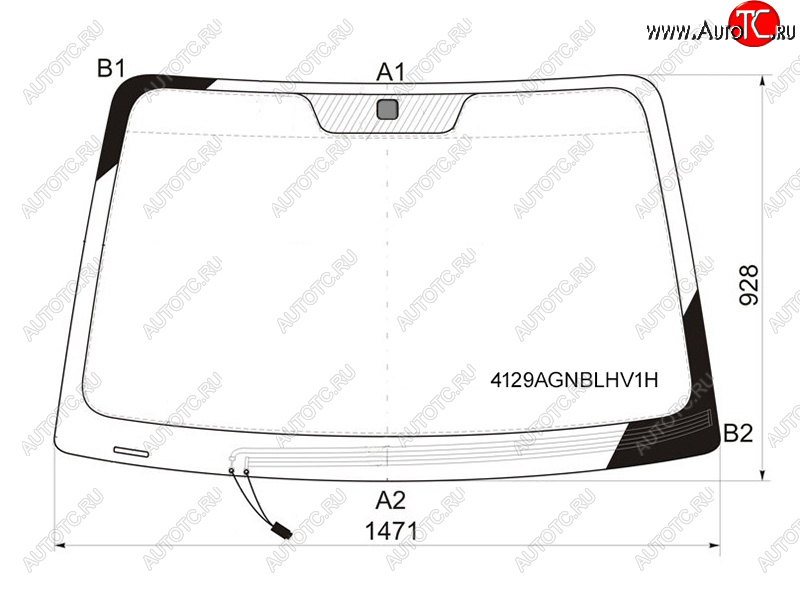 7 999 р. Стекло лобовое (Обогрев щеток) Hyundai Tucson 04-09 FUYAO 4129AGNBLHV1H  с доставкой в г. Воронеж