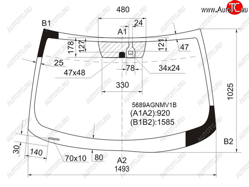 8 399 р. Стекло лобовое (Датчик дождя) Mitsubishi ASX 10-16  Citroen C4 Aircross 12-16  Peugeot 4008 12-15 FUYAO 5689AGNMV1B  с доставкой в г. Воронеж
