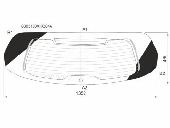 11 599 р. Стекло заднее (Цвет зеленый Обогрев) Haval F7 18-24 FUYAO 6303100XKQ04A  с доставкой в г. Воронеж. Увеличить фотографию 1