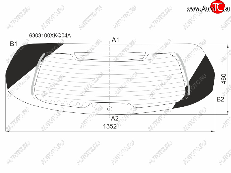 11 599 р. Стекло заднее (Цвет зеленый Обогрев) Haval F7 18-24 FUYAO 6303100XKQ04A  с доставкой в г. Воронеж