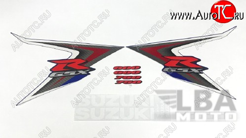 3 999 р. Комплект наклеек на пластик для мотоцикла Suzuki GSX-R600750 08-10 Сине-Белый 1  пм-00017737  с доставкой в г. Воронеж