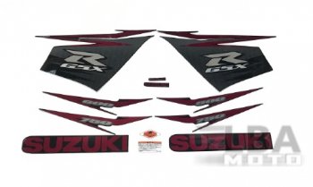 7 549 р. Комплект наклеек на пластик для мотоцикла Suzuki GSX-R600750 11-16 Черно-Красный  пм-00017748  с доставкой в г. Воронеж. Увеличить фотографию 1