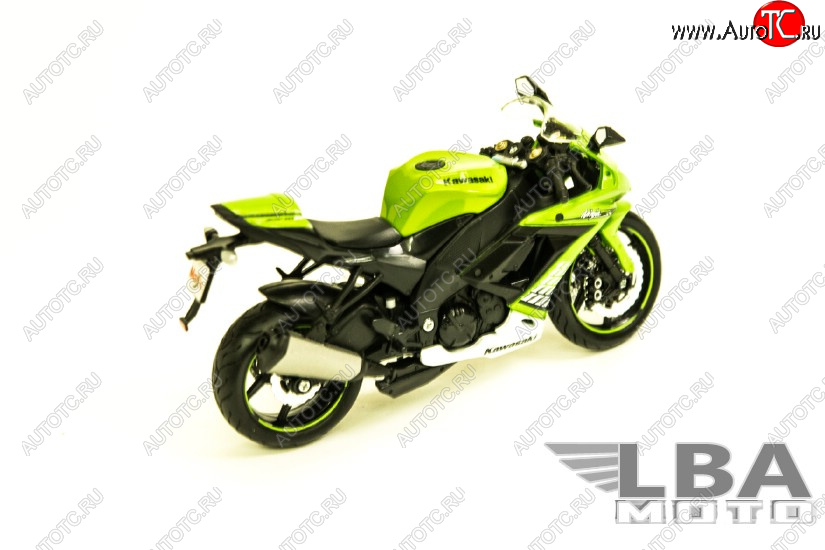1 599 р. Модель мотоцикла Kawasaki Ninja ZX-10R Зеленого цвета масштаб 112  пм-00002213  с доставкой в г. Воронеж