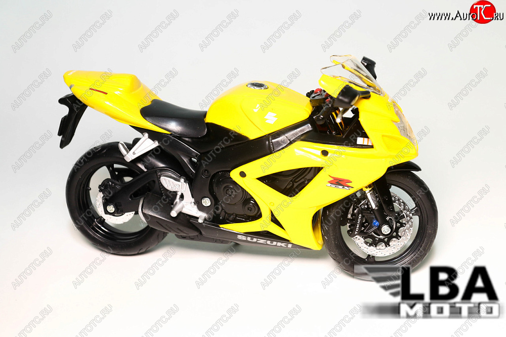1 599 р. Модель мотоцикла Suzuki GSX-R600 06-07 Желтого цвета масштаб 112  пм-00002218  с доставкой в г. Воронеж