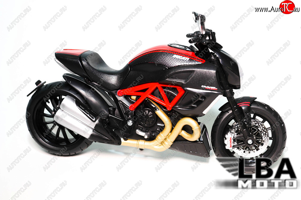 1 599 р. Модель мотоцикла Ducati Diavel Красно-Черного цвета масштаб 112  пм-00002223  с доставкой в г. Воронеж