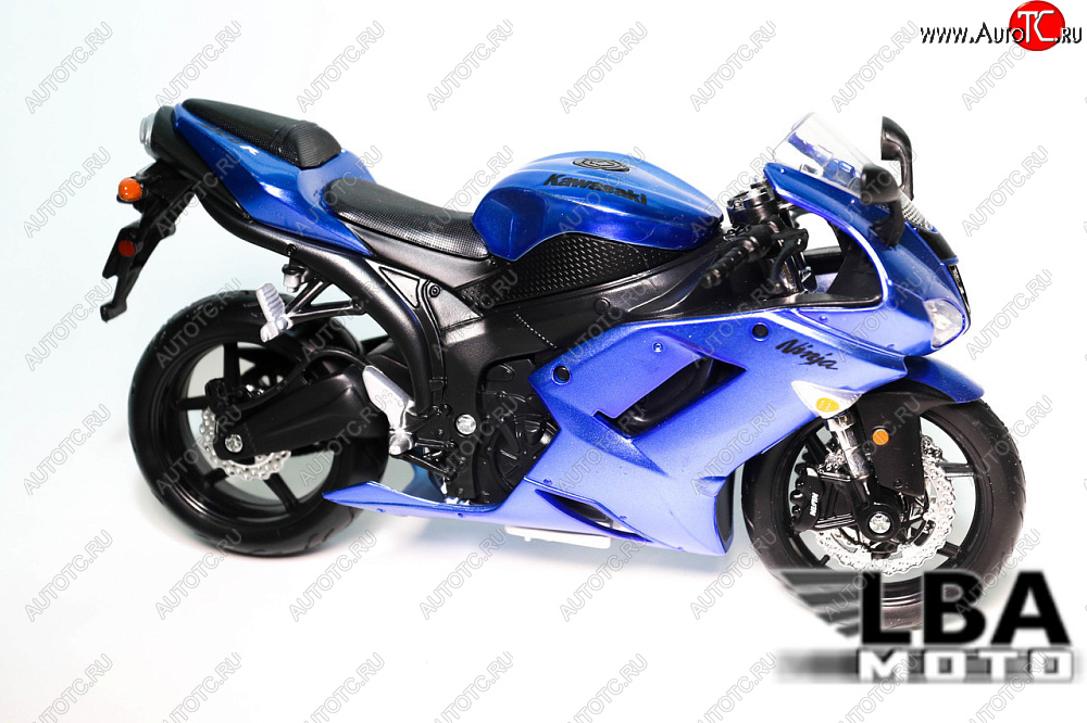 1 599 р. Модель мотоцикла Kawasaki Ninja ZX-6R Синего цвета масштаб 112  пм-00002228  с доставкой в г. Воронеж