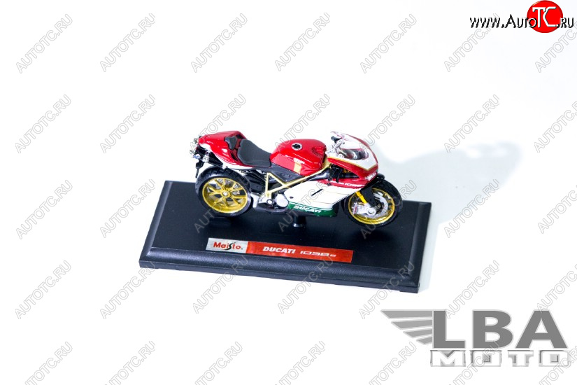 1 299 р. Модель мотоцикла Ducati 1098S Красный Триколор масштаб 118  пм-00002248  с доставкой в г. Воронеж