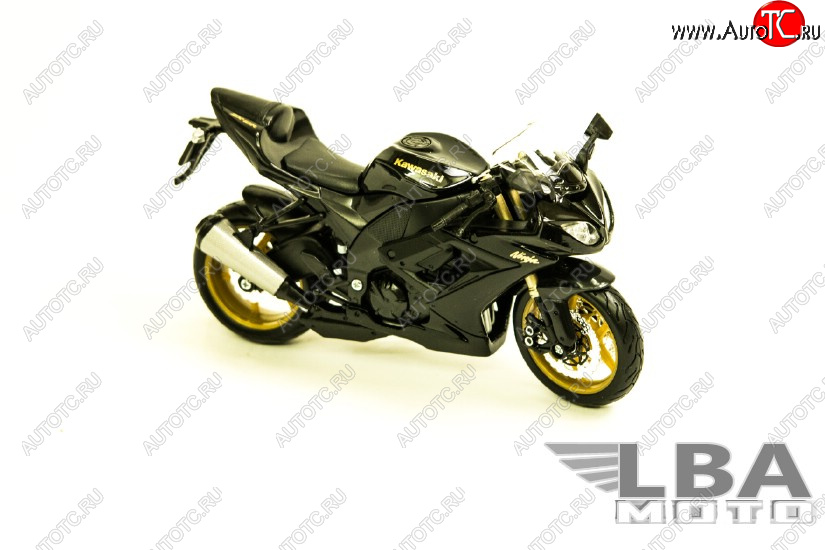 1 599 р. Модель мотоцикла Kawasaki Ninja ZX-10R Черного цвета масштаб 112  лб-00000319  с доставкой в г. Воронеж