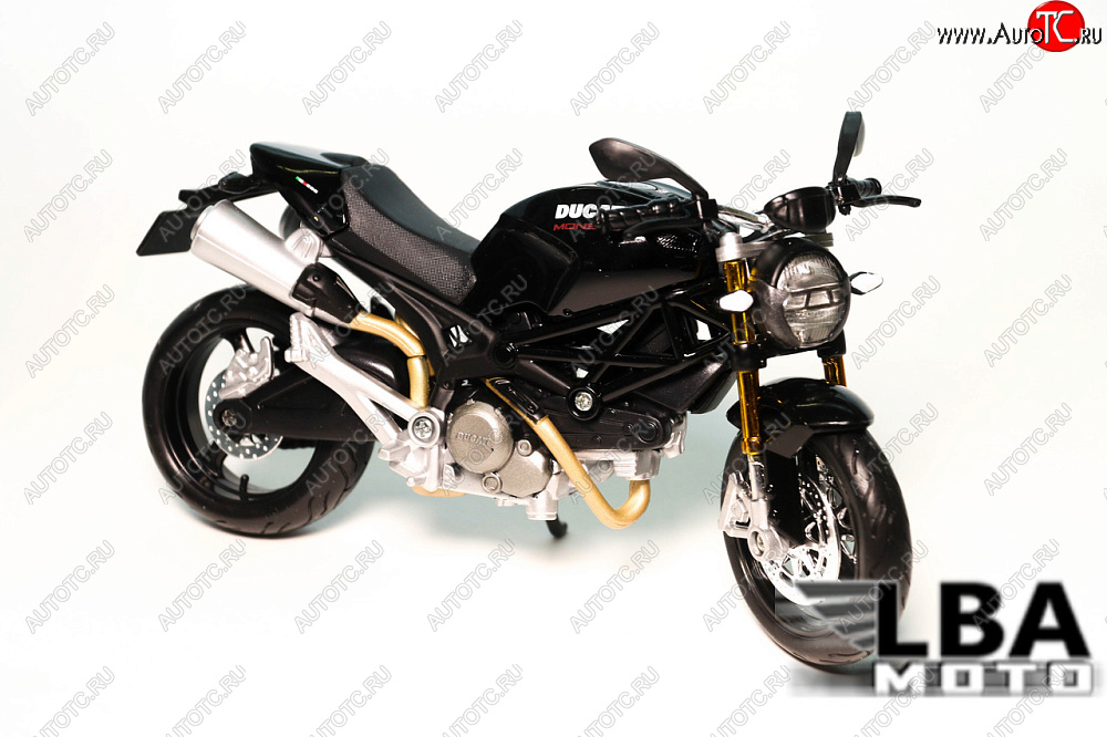 1 599 р. Модель мотоцикла Ducati Monster 696 Черного цвета масштаб 112  лб-00000323  с доставкой в г. Воронеж