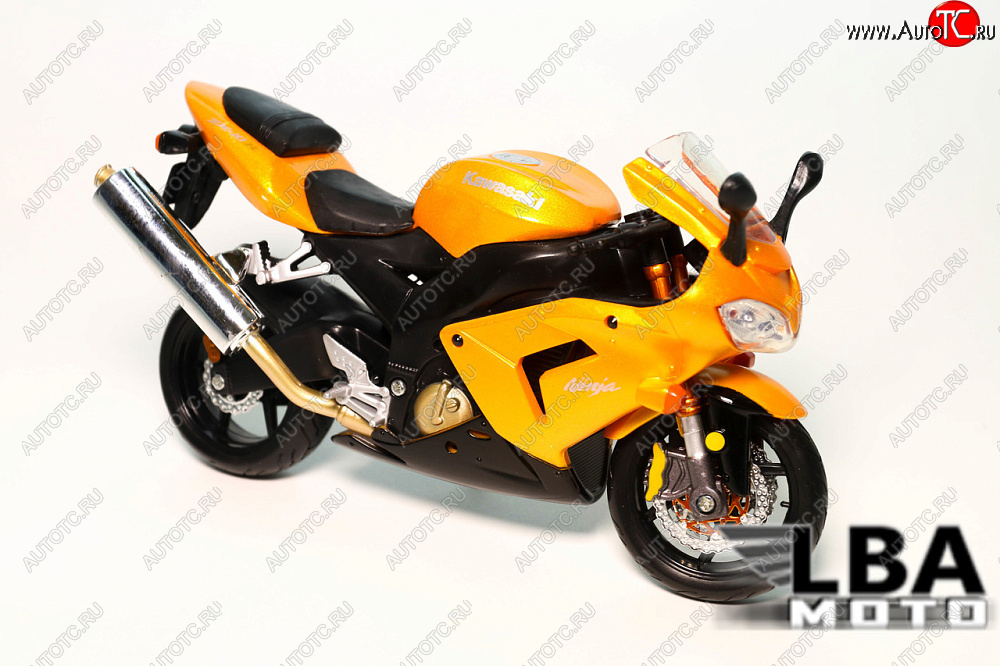 1 599 р. Модель мотоцикла Kawasaki Ninja ZX-10R Оранжевого цвета масштаб 112  лб-00000326  с доставкой в г. Воронеж