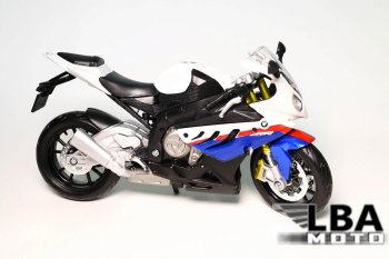 1 599 р. Модель мотоцикла BMW S1000RR Бело-Синего цвета масштаб 112  лб-00000329  с доставкой в г. Воронеж. Увеличить фотографию 1