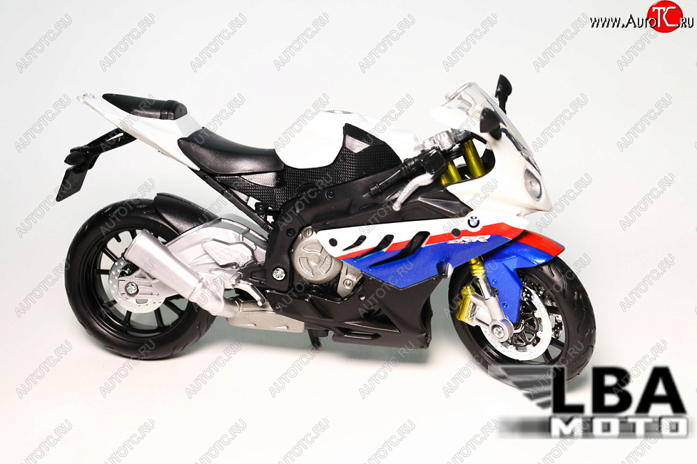 1 599 р. Модель мотоцикла BMW S1000RR Бело-Синего цвета масштаб 112  лб-00000329  с доставкой в г. Воронеж