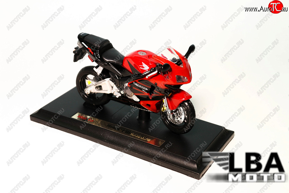 1 299 р. Модель мотоцикла Honda CBR600RR 03-04 Красно-Черного цвета масштаб 118  лб-00000332  с доставкой в г. Воронеж