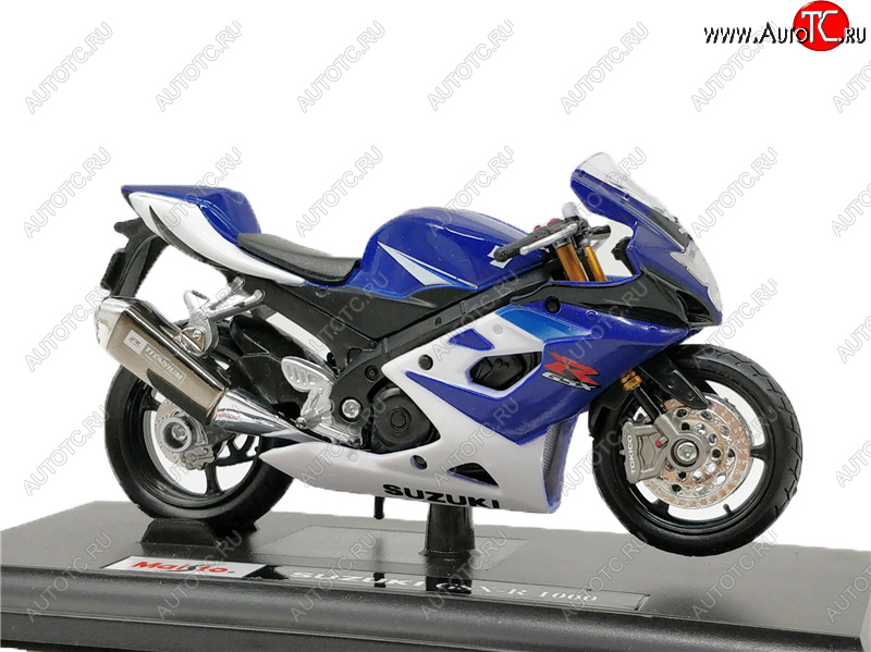 1 299 р. Модель мотоцикла Suzuki GSX-R1000 05-06 Сине-Белый масштаб 118  пм-00018358  с доставкой в г. Воронеж