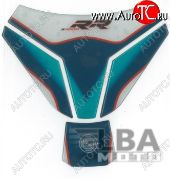 1 379 р. Наклейка на бак для мотоцикла BMW S1000RR Бело-Сине-Голубая Широкая  пм-00017084  с доставкой в г. Воронеж