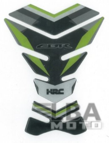 1 329 р. Наклейка на бак для мотоцикла Honda CBR HRC Черно-Зелёная  пм-00017087  с доставкой в г. Воронеж. Увеличить фотографию 1