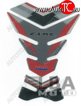 1 329 р. Наклейка на бак для мотоцикла Honda CBR HRC Серо-Красная  пм-00017090  с доставкой в г. Воронеж
